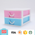 Plastic 2 layer desk cabinet organiser storage drawer box for office use